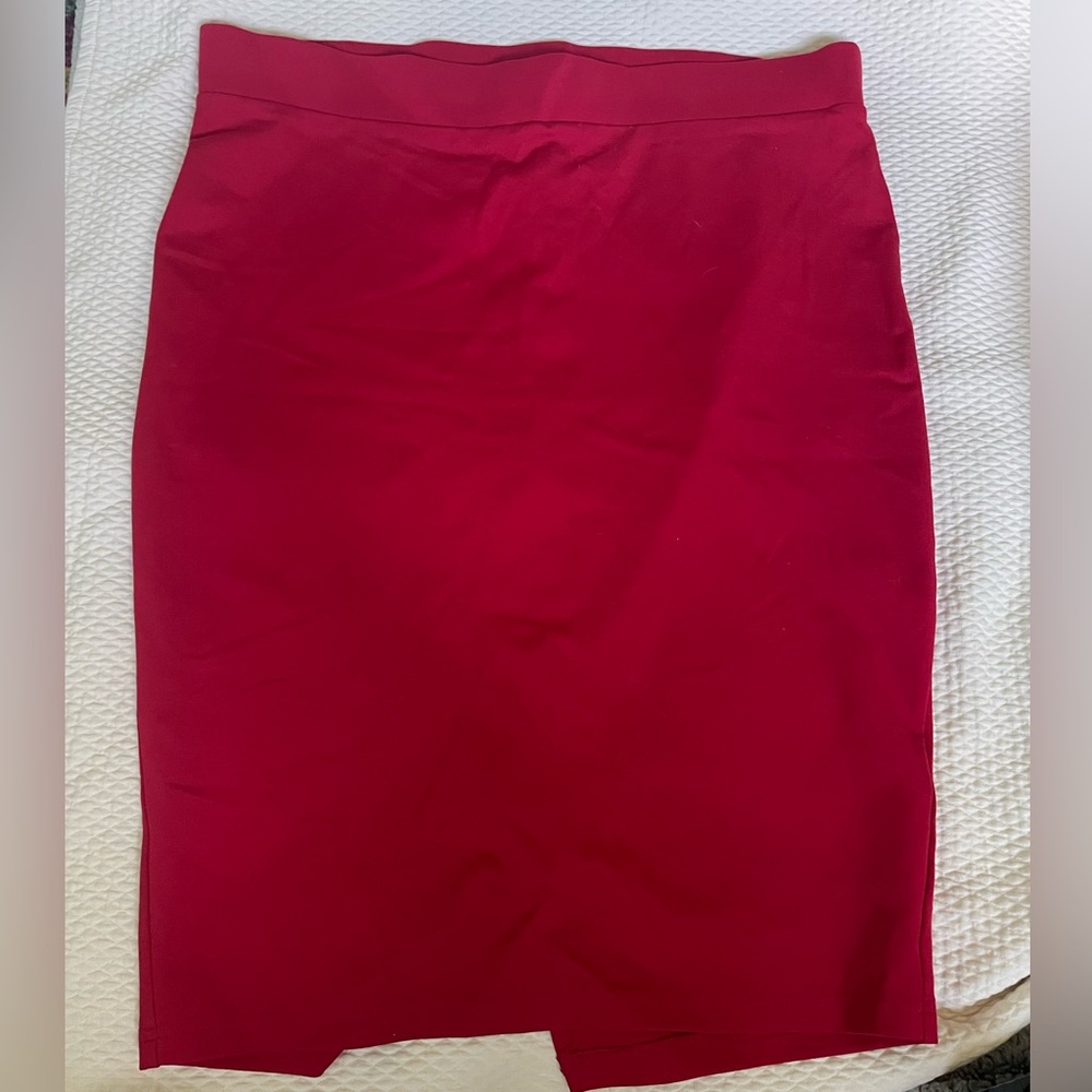Torrid Red pencil skirt.